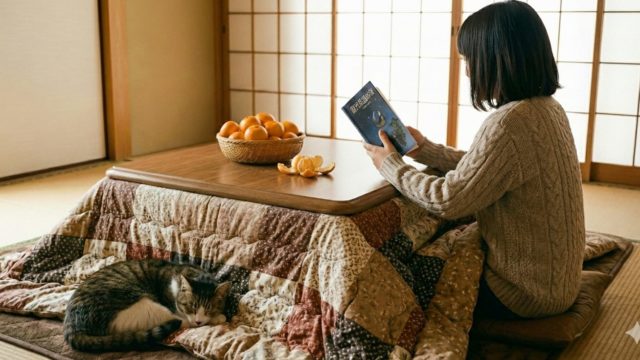 お正月の読書風景